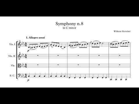 William Herschel - Symphony n. 8 in C minor (with score)