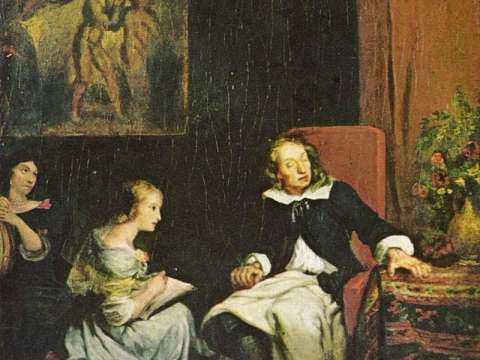 Milton Dictates the Lost Paradise to His Three Daughters, ca. 1826, by Eugène Delacroix