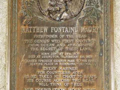 Maury Memorial at Goshen Pass overlooking the Maury River