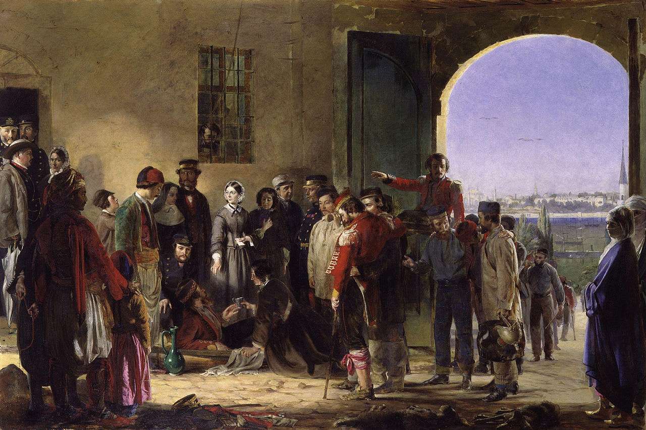 The Mission of Mercy: Florence Nightingale receiving the Wounded at Scutari (Jerry Barrett, 1857)