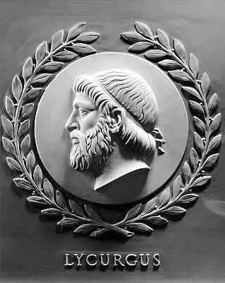 Bas-relief of Lycurgus, one of 23 great lawgivers depicted in the chamber of the U.S. House of Representatives