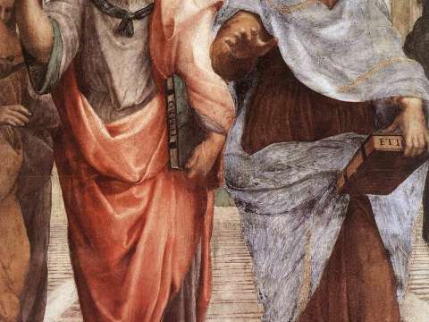Plato (left) and Aristotle in Raphael's 1509 fresco.