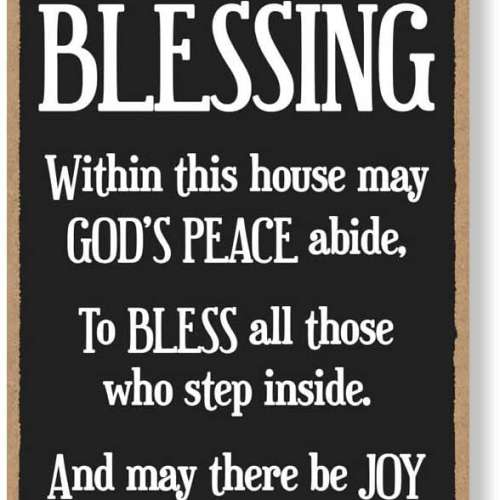 A House Blessing Hanging Sign