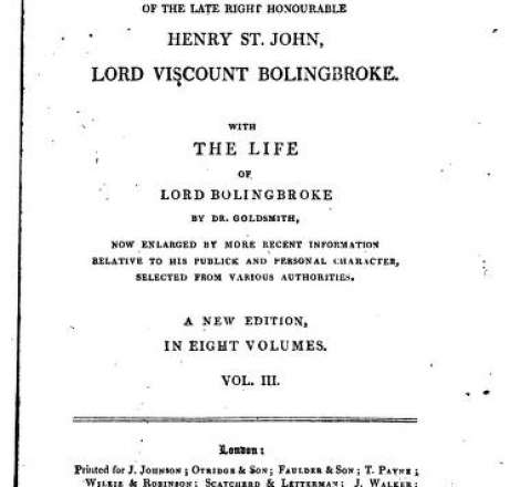The works of ... Henry St. John, lord viscount Bolingbroke.