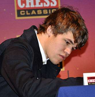 Carlsen at the 2010 London Chess Classic