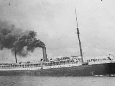 The Oregon Railroad and Navigation Company's new steamship, the Columbia, was the first commercial application for Edison's incandescent light bulb in 1880.