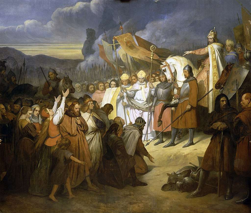 Charlemagne receiving the submission of Widukind at Paderborn in 785, painted c. 1840 by Ary Scheffer