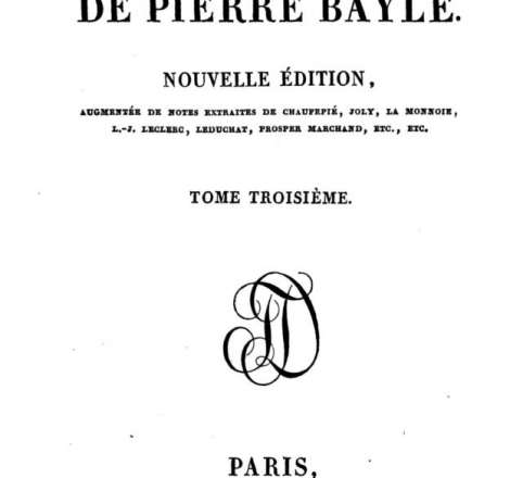 Dictionnaire historique et critique de Pierre Bayle