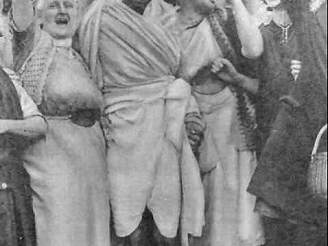 Gandhi with textile workers at Darwen, Lancashire, 26 September 1931