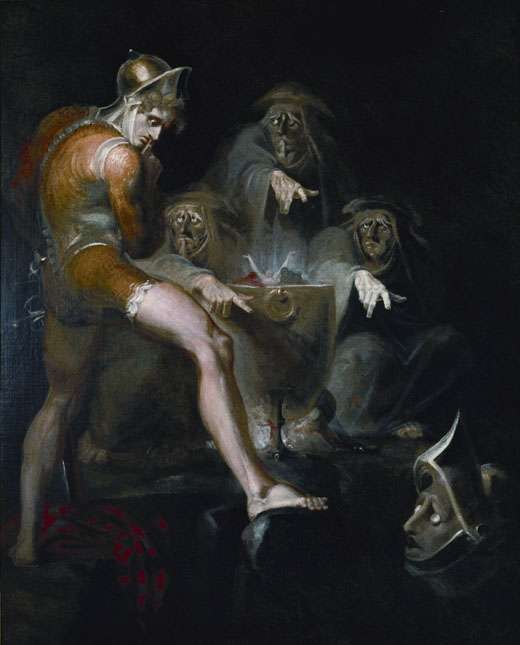 Macbeth Consulting the Vision of the Armed Head. By Henry Fuseli, 1793–1794. Folger Shakespeare Library, Washington.