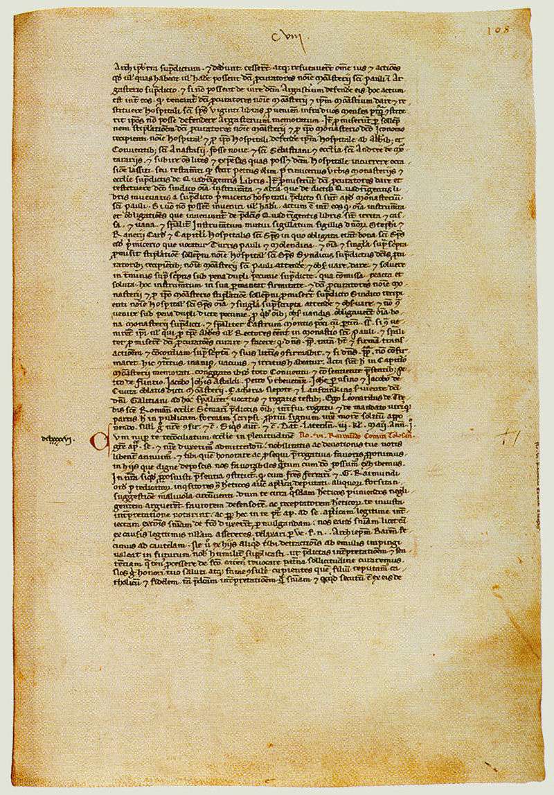 Text of the letter of Pope Innocent IV 