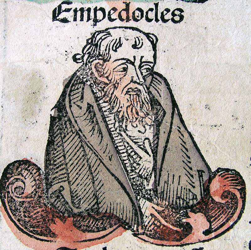 Empedocles as portrayed in the Nuremberg Chronicle