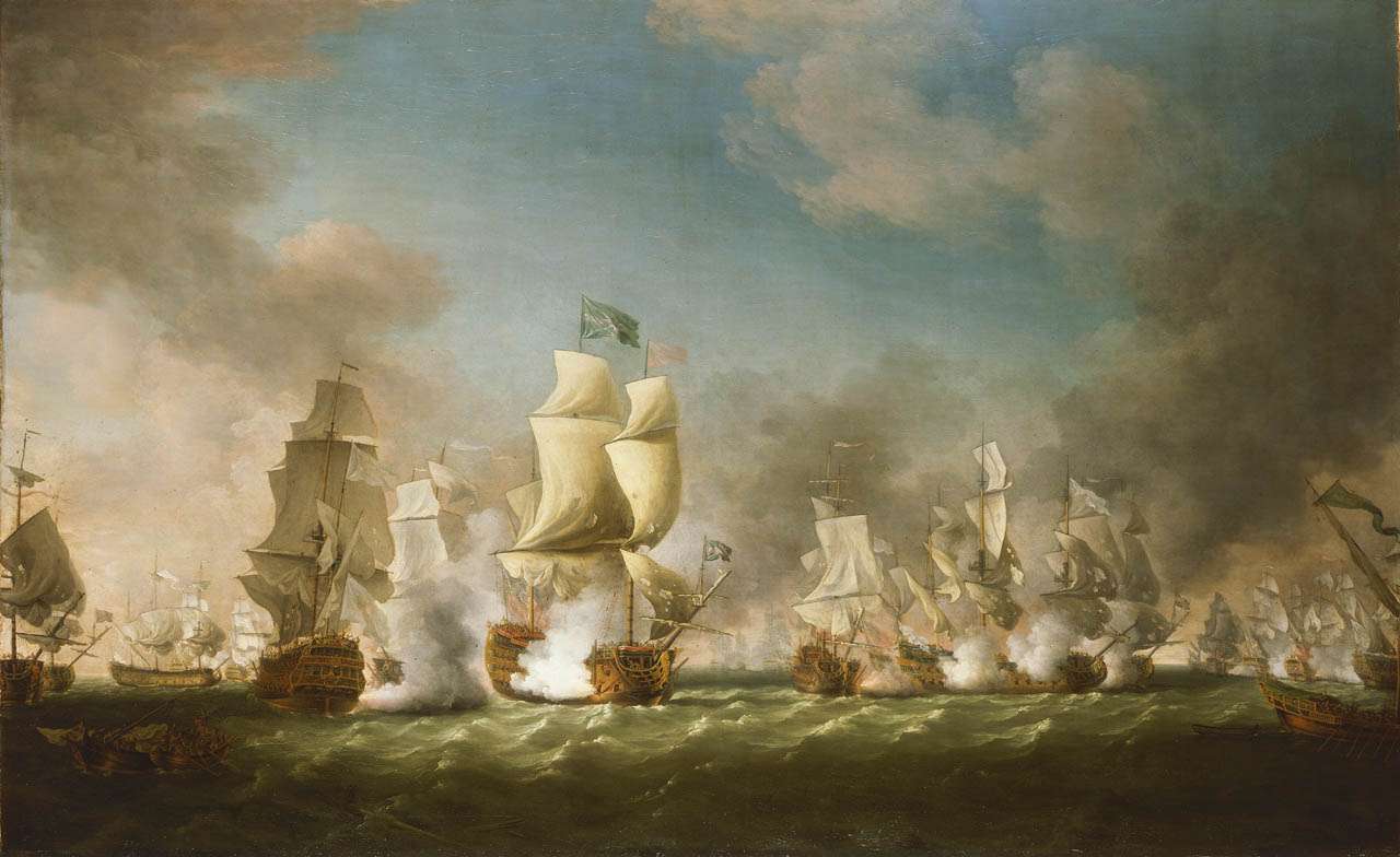 Battle of Cape Passaro, 11 August 1718; the destruction of the Spanish fleet off Sicily