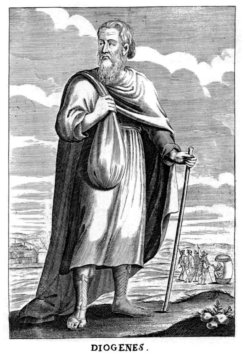 A 17th century depiction of Diogenes