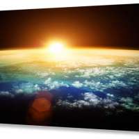 Planet Earth and Spectacular Sunset Canvas Print