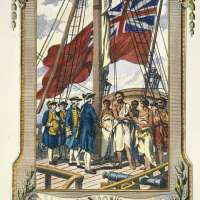 Tahitians Visiting Captain James Cook Poster Print