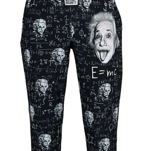 Men's Einstein Print Pajama Pants with Pockets