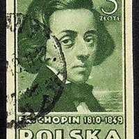 Frederick Chopin Postage Stamp Art