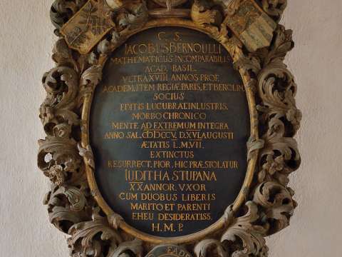 Jacob Bernoulli's tombstone in Basel Münster