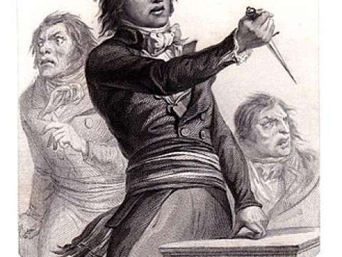 On 9 Thermidor Tallien threatened in the convention to use his dagger if the National Convention had not the courage to order the arrest of Robespierre.