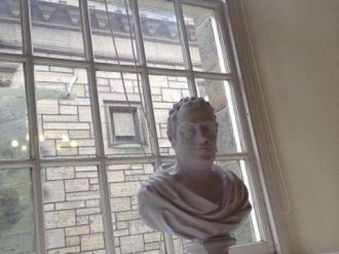 A bust of William Robertson, which sits in the 17th-century King James Library at the University of St Andrews