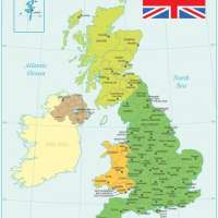 United Kingdom Map Art Print