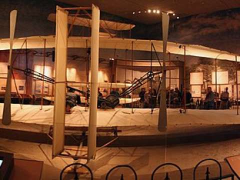 Original 1903 Wright Flyer in the National Air and Space Museum in Washington, D.C.