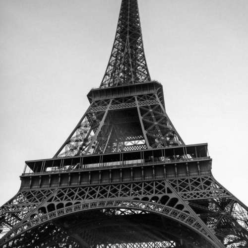 Paris France in Black and White Photo Art Print
