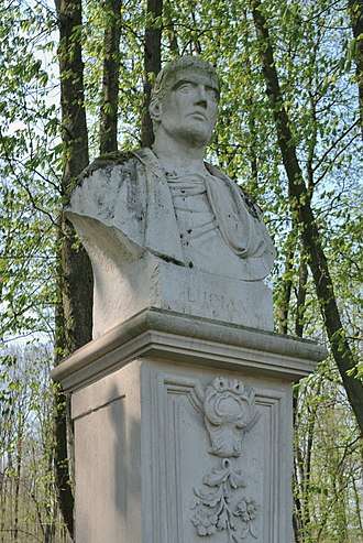 Monument commemorating Lucian of Samosata from Nordkirchen, Germany