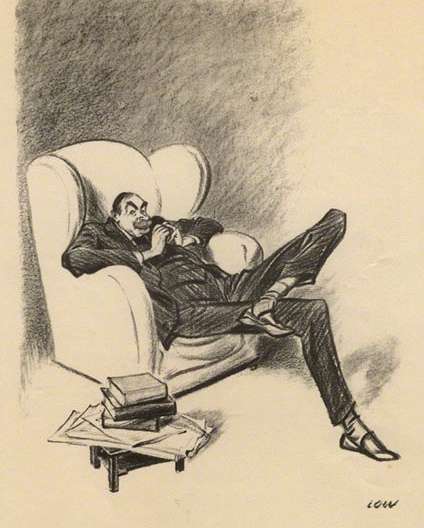 Caricature by David Low, 1934