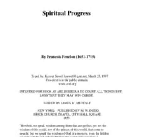 Spiritual Progress by Francois Fenelon