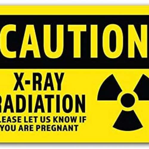 2-Pack Caution X-Ray Vinyl Decal Sticker