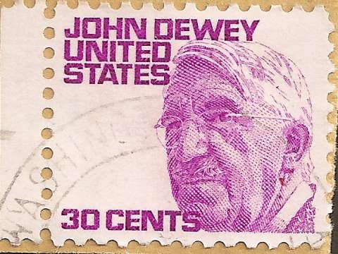 30-cents stamp of the USA figuring John Dewey (21 October 21, 1968)