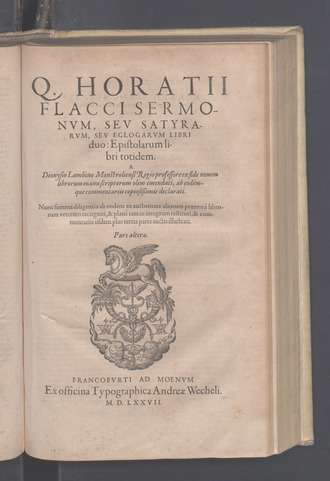 Horatii Flacci Sermonum (1577)