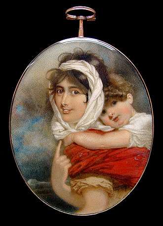 Anne Becher and William Makepeace Thackeray by George Chinnery, c. 1813