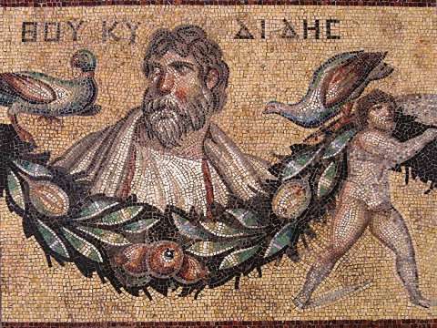 Thucydides Mosaic from Jerash, Jordan, Roman, 3rd century AD at the Pergamon Museum in Berlin