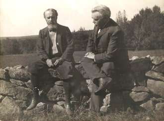 William James and Josiah Royce, near James's country home in Chocorua, New Hampshire in September 1903.