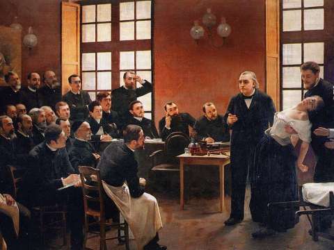 André Brouillet's A Clinical Lesson at the Salpêtrière (1887) depicting a Charcot demonstration.