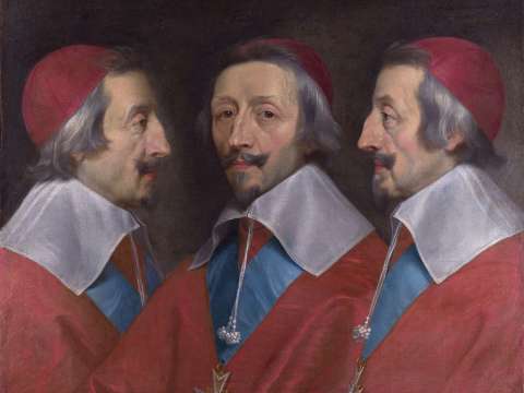 Triple Portrait of Cardinal de Richelieu, by Philippe de Champaigne (ca 1642)
