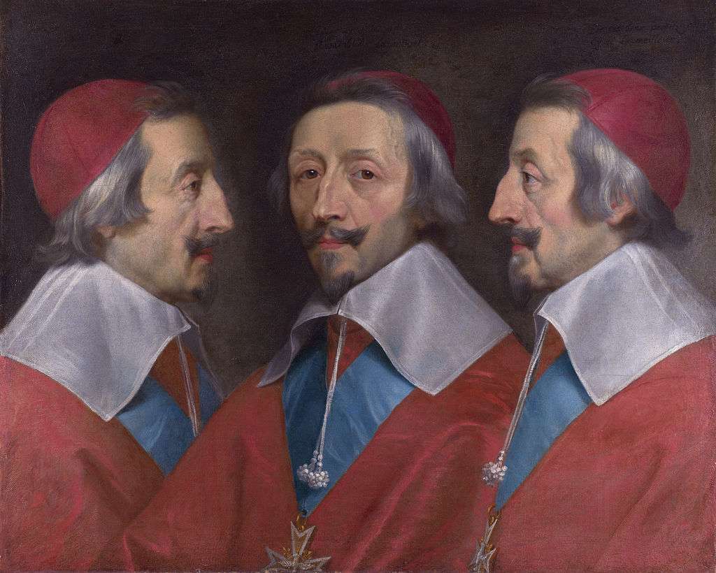 Triple Portrait of Cardinal de Richelieu, by Philippe de Champaigne (ca 1642)