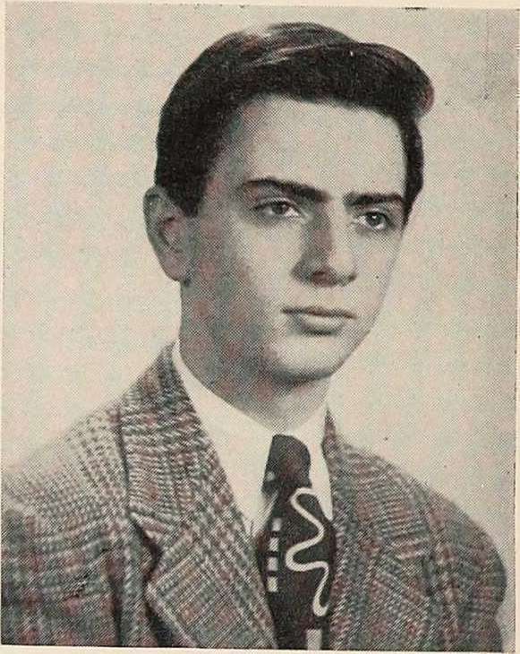 Sagan in Rahway High School's 1951 yearbook