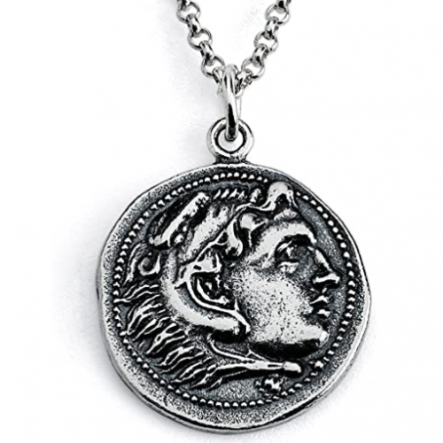 Alexander III of Macedon Silver Necklace