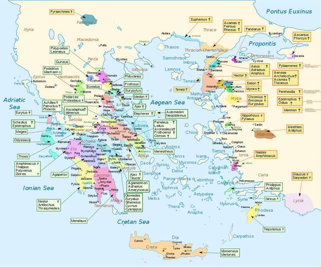 Greece according to the Iliad