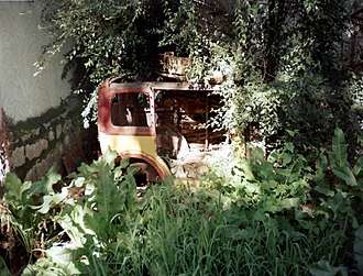 Remains of Dalai Lama's Baby Austin car. Lhasa, 1993