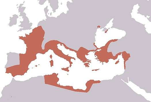 The extent of the Roman Republic in 40 BC after Caesar's conquests