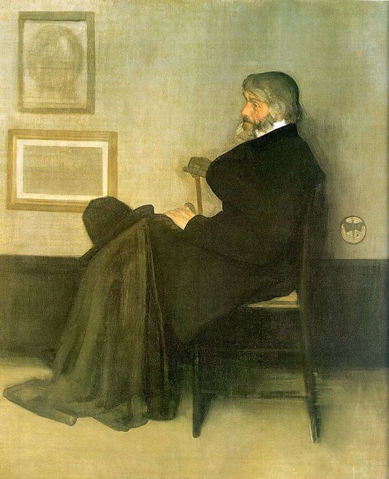 Arrangement in Grey and Black, No. 2: Portrait of Thomas Carlyle. James McNeill Whistler, 1872–73. Oil on canvas, 171 × 143.5 cm.
