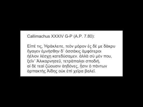 Callimachus 2 in reconstructed ancient Greek pronunciation