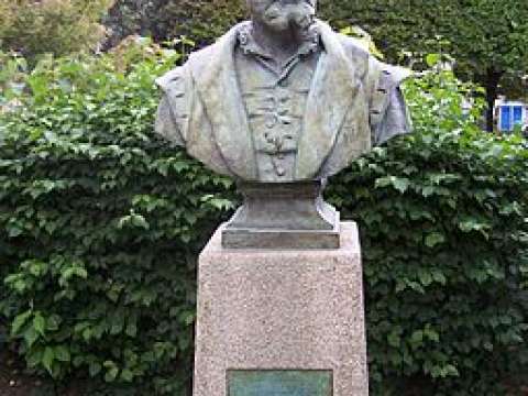 Bust of Rabelais in Meudon, where he served as Curé