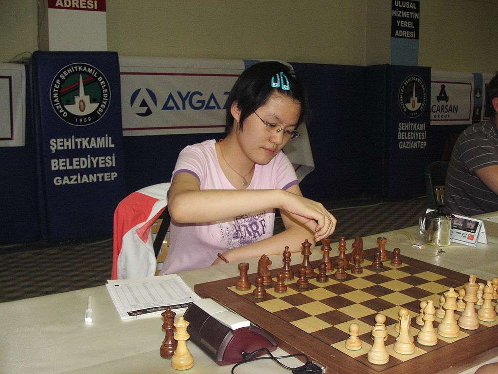 Hou Yifan at the 2008 World Junior Chess Championship, Gaziantep, Turkey where she gained a GM norm