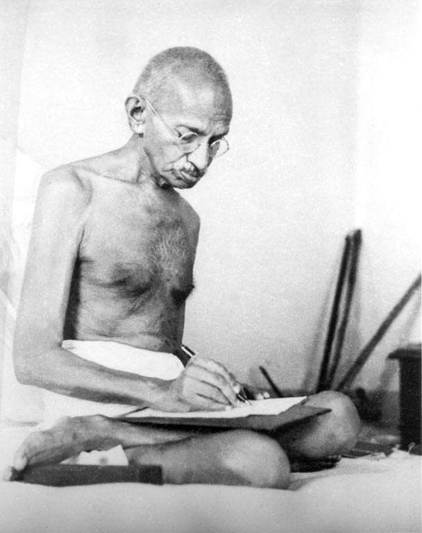 Gandhi in 1942, the year he launched the Quit India Movement